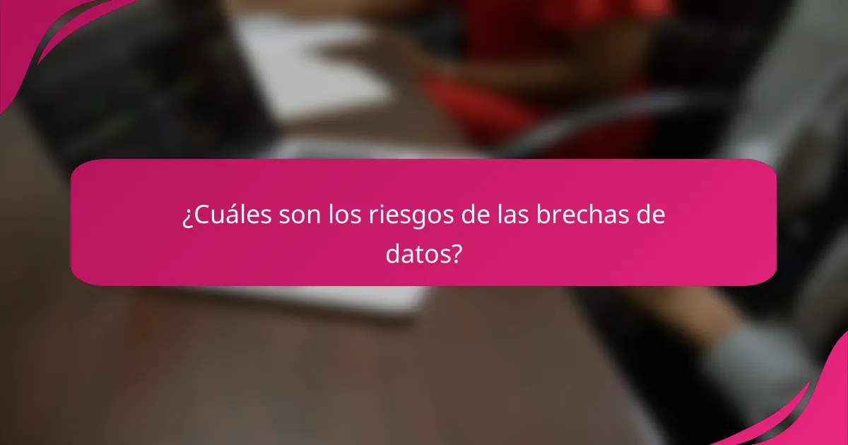 ¿Cuáles son los riesgos de las brechas de datos?
